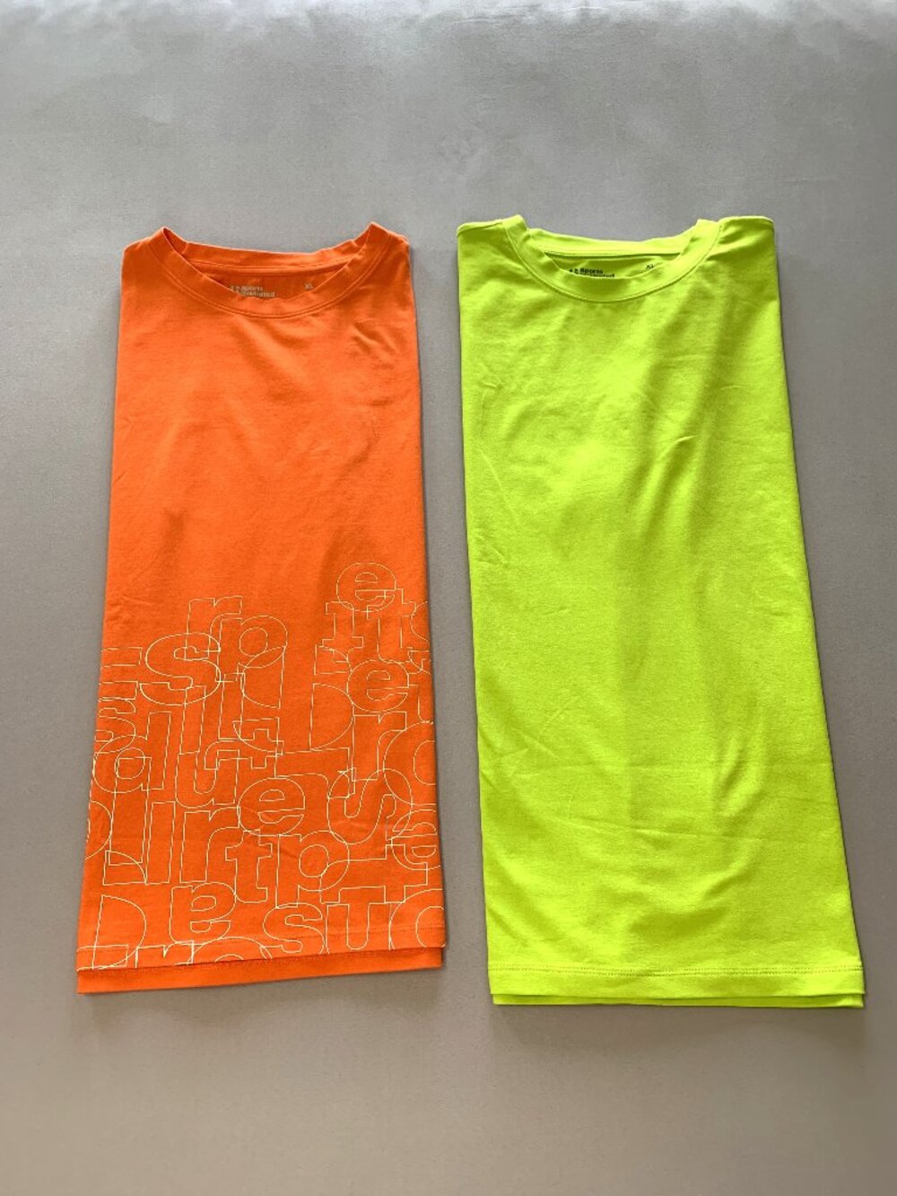 NWT 2 Sports Illustrated Men Muscle Tee Bold Orange/Green Wide Fit Size XL